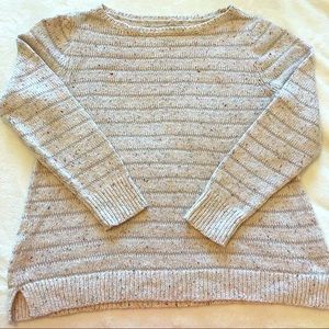 Loft shimmery Thread cream sweater too Large